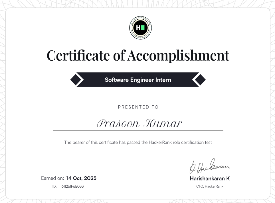 HackerRank Software Engineer